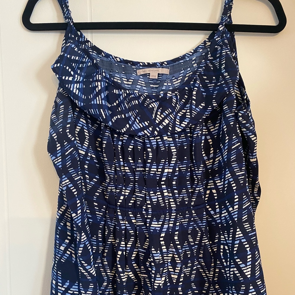 Women’s Blue Patterned Tank Top